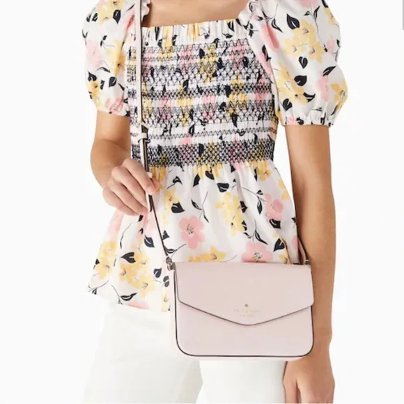 Kate Spade Sadie Envelope Crossbody Chalk Pink - Picture 13 of 13